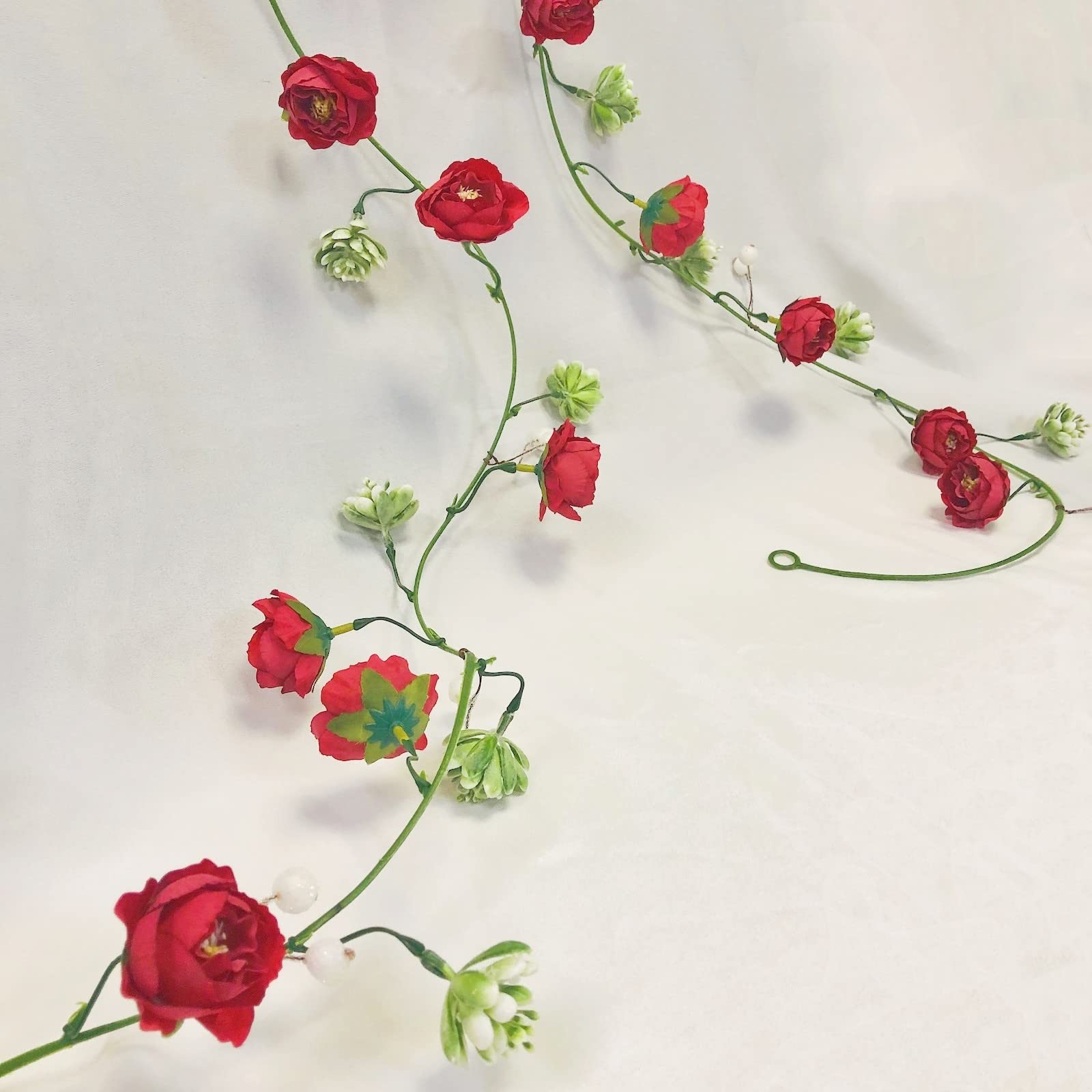 Fake Rose Vine Flowers Plants Artificial Flower Hanging Rose Succulents Ivy for