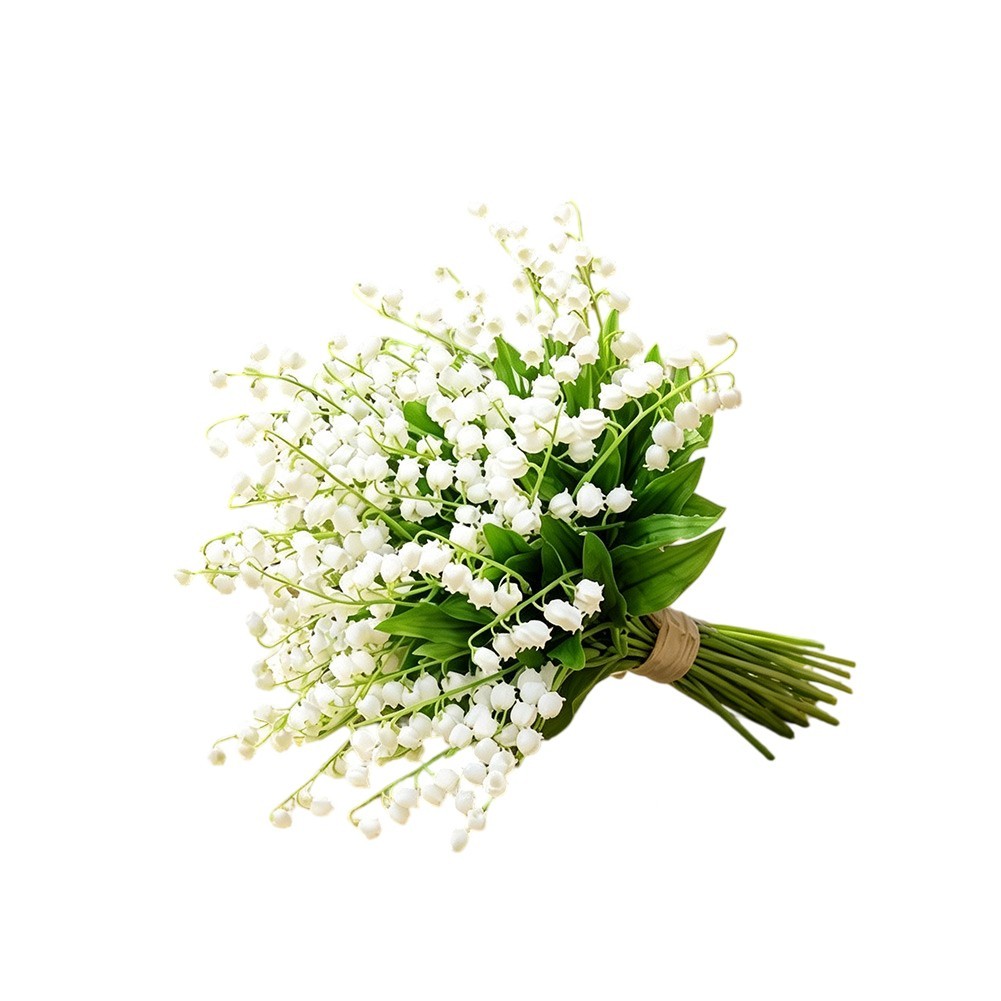 Lifelike Plastic Bellflower and Lily of the Valley Faux Flowers for Styling