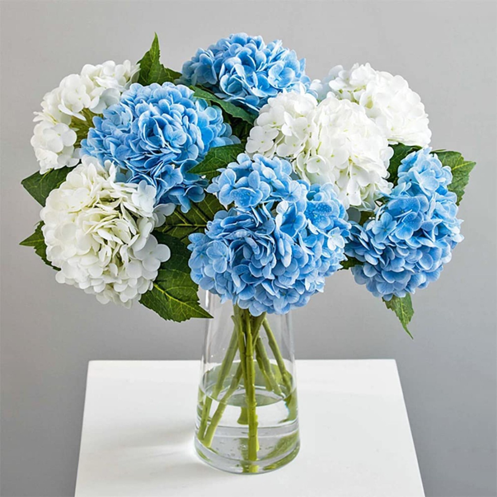 3pcs 25in Artificial Realistic Hydrangea Flowers 3D Real Touch 25in Extra Long