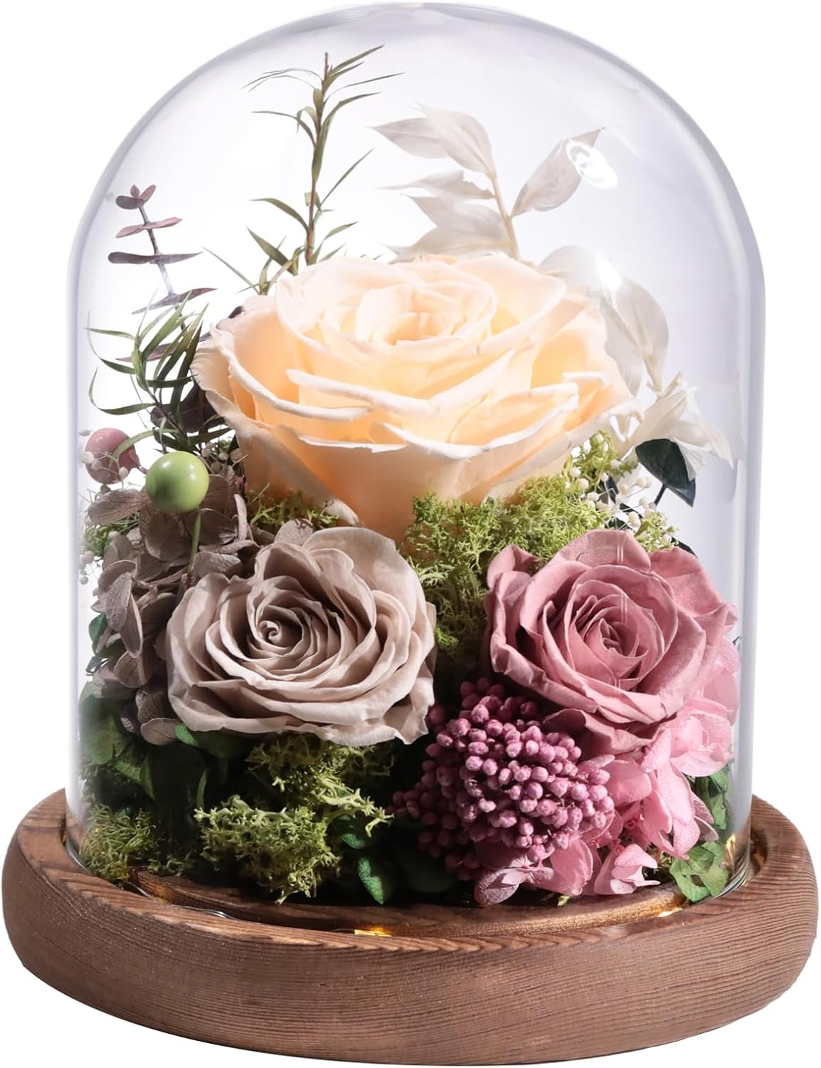 Flowers for Delivery Preserved Rose Gifts for Her,Forever Roses Flowers in Glass