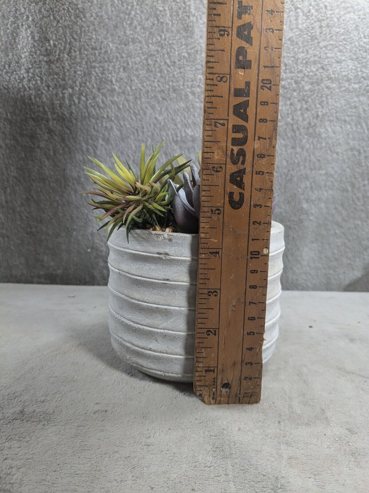 6.5” Vibrant Assorted Artificial Succulent Plants in Rustic Textured Pulp Pot