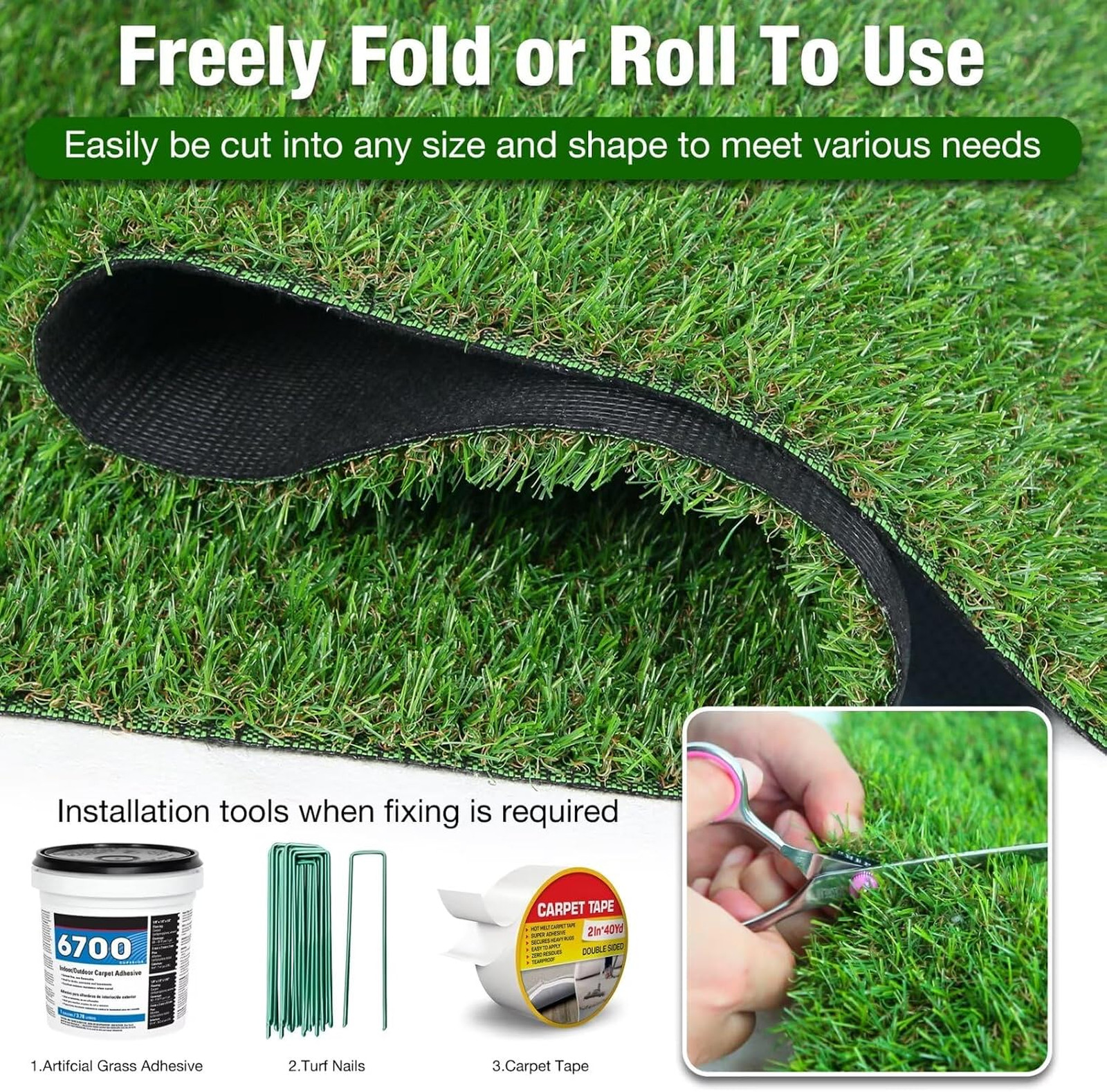 2FT X 6FT Artificial Turf Runner Rug Indoor Outdoor – Realistic Narrow Fake