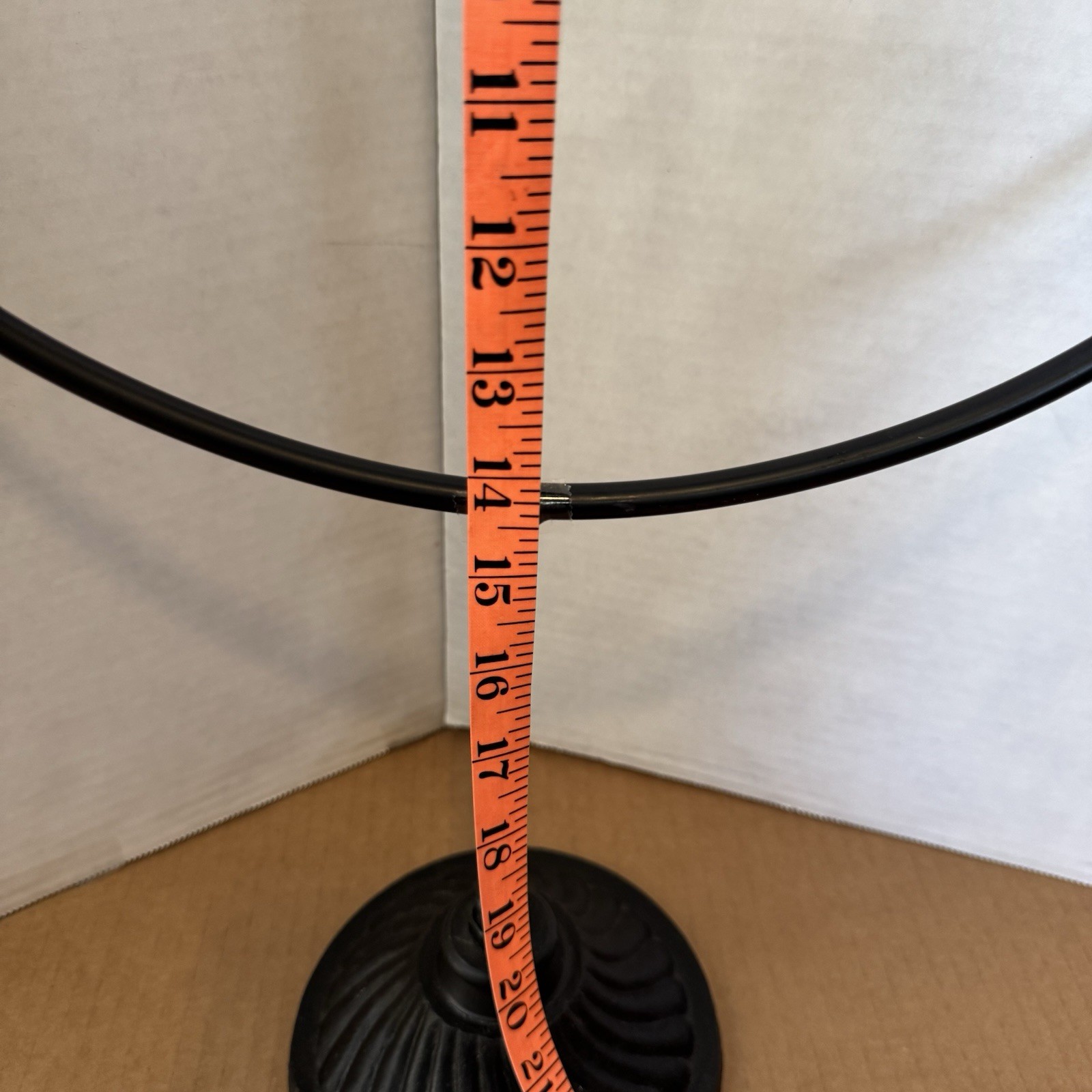 WREATH HOOK STAND Adjustable Height Free Standing Wrought Iron set of 2