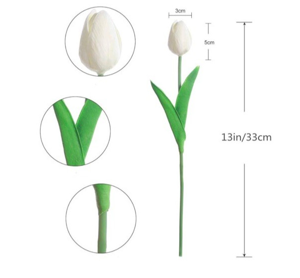 30 Pcs Latex Tulips Artificial Flowers Real Touch Tulips Wedding Deor NEW