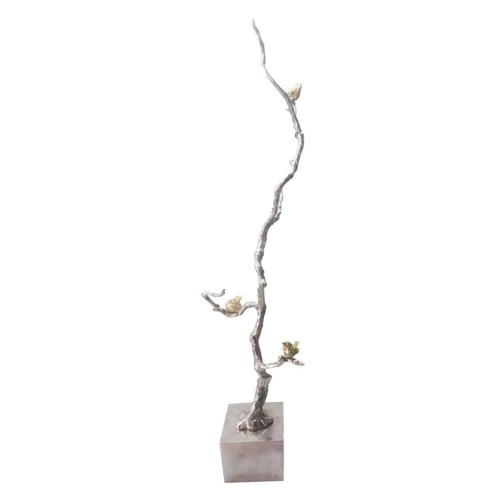 Silver/Gold Branch Irregular Decor Accent