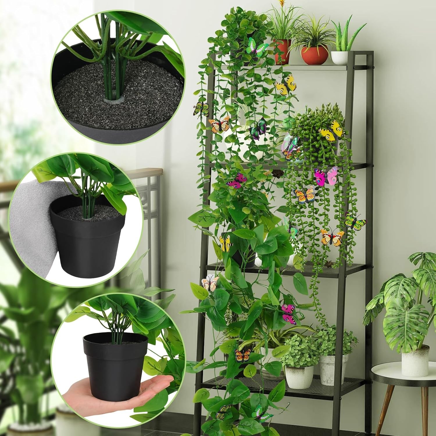 Faux Eucalyptus Artificial Hanging Plants 4 Pack Faux Greenery Decor Indoor