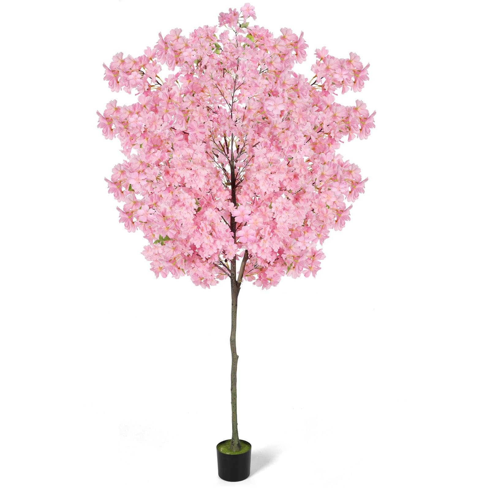 6Ft Tall Cherry Blossom Artificial Tree,Fake Pink Cherry Blossom Tree,Lifelik…