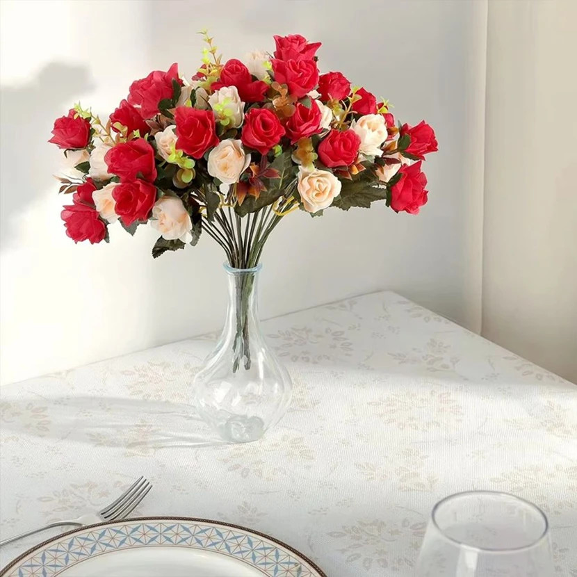 Silk Artificial Rose Flowers Wedding Decoration Bride Bouquet Diy Scrapbooking