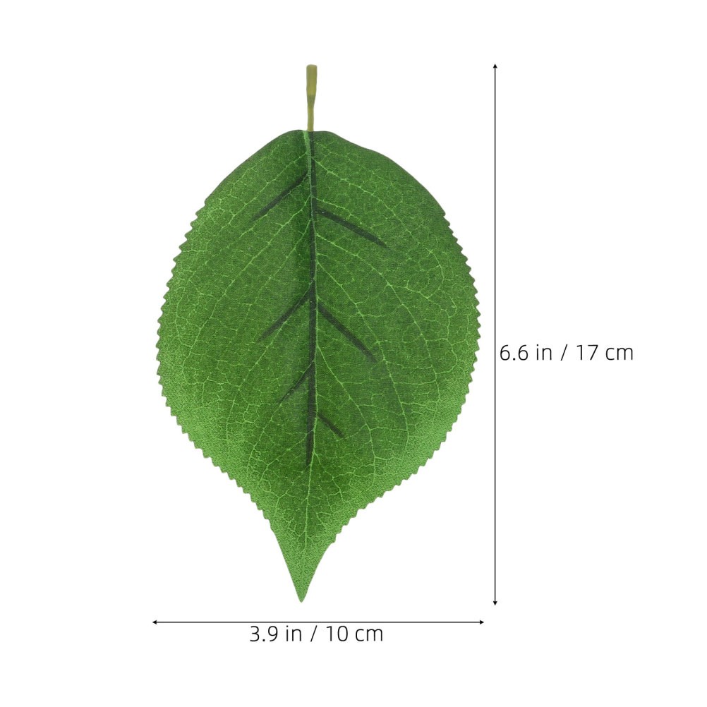 30Pcs Flexible Green Faux Leaves for Crafting Wedding Bouquets and DIY Decor