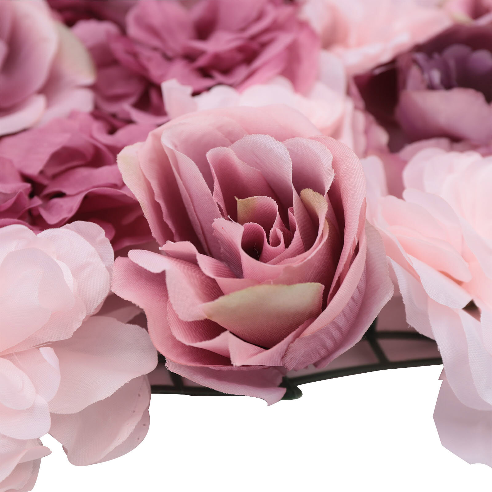 6Pcs Elegant Artificial Fake Rose Silk Pink+ Mauve Flower Indoor Warm Decor Gift