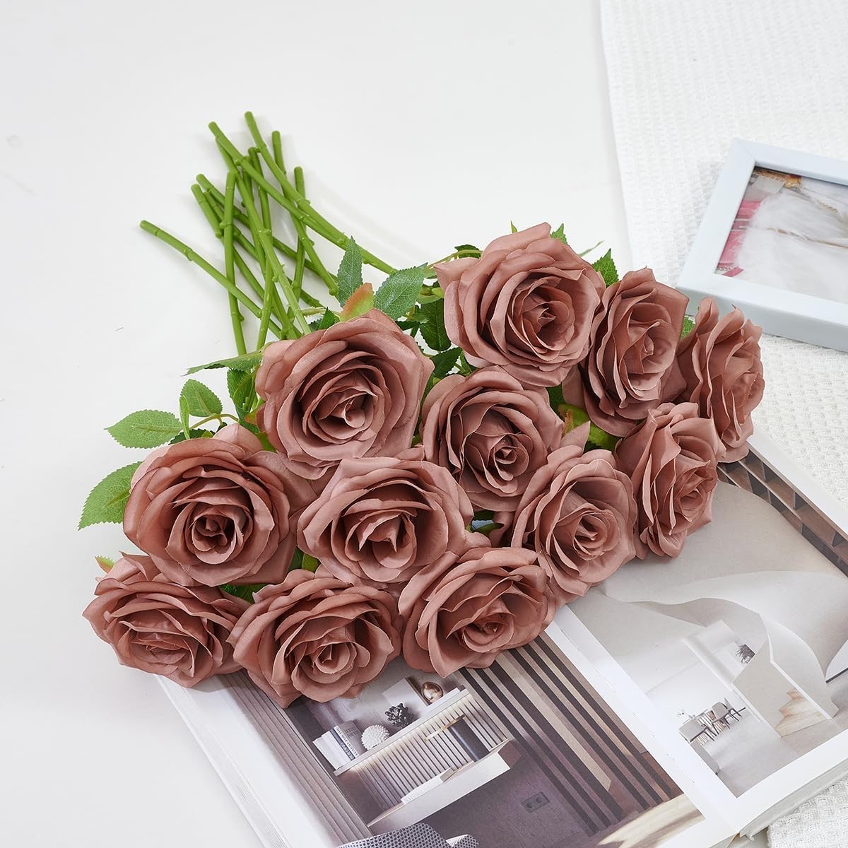 Artificial Flowers Bulk Pack – Dusty Rose Bouquet