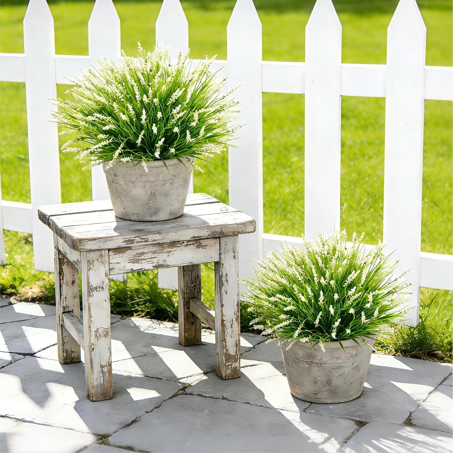 Artificial Faux Outdoor Plants Greenery for Summer Spring Decor, 12 Pcs Fake …