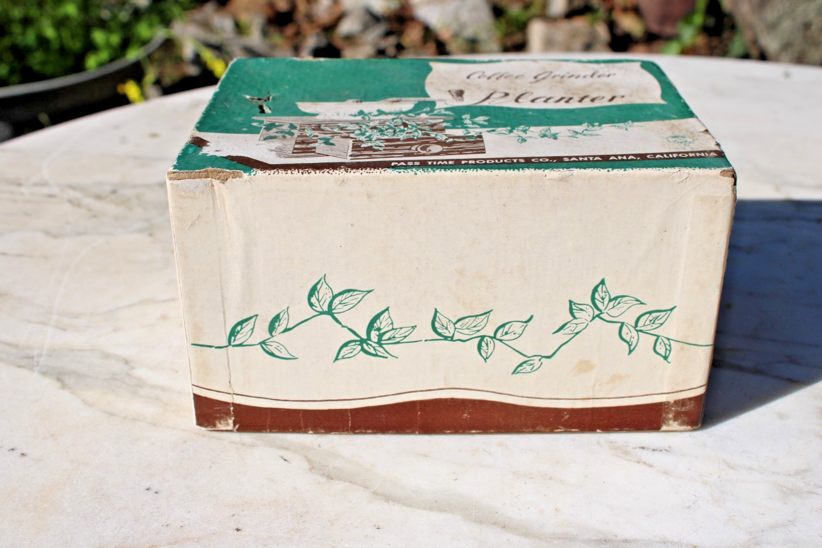 Vintage Coffee Grinder Planter Box Pass Time Products-New