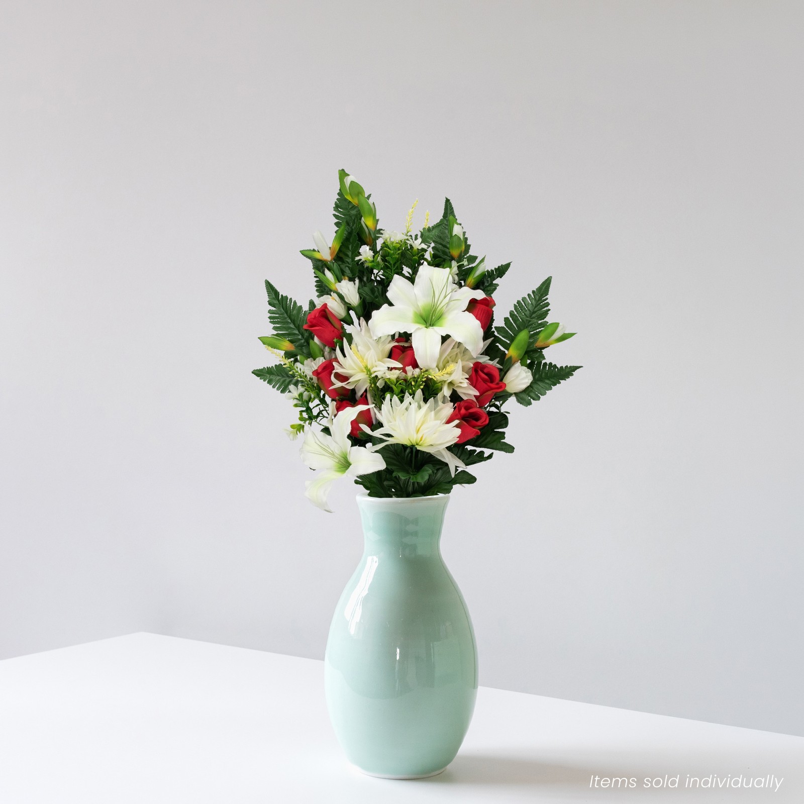 Allstate 26″ Dahlia, Lily and Rose Artificial Silk Floral Half Bouquet