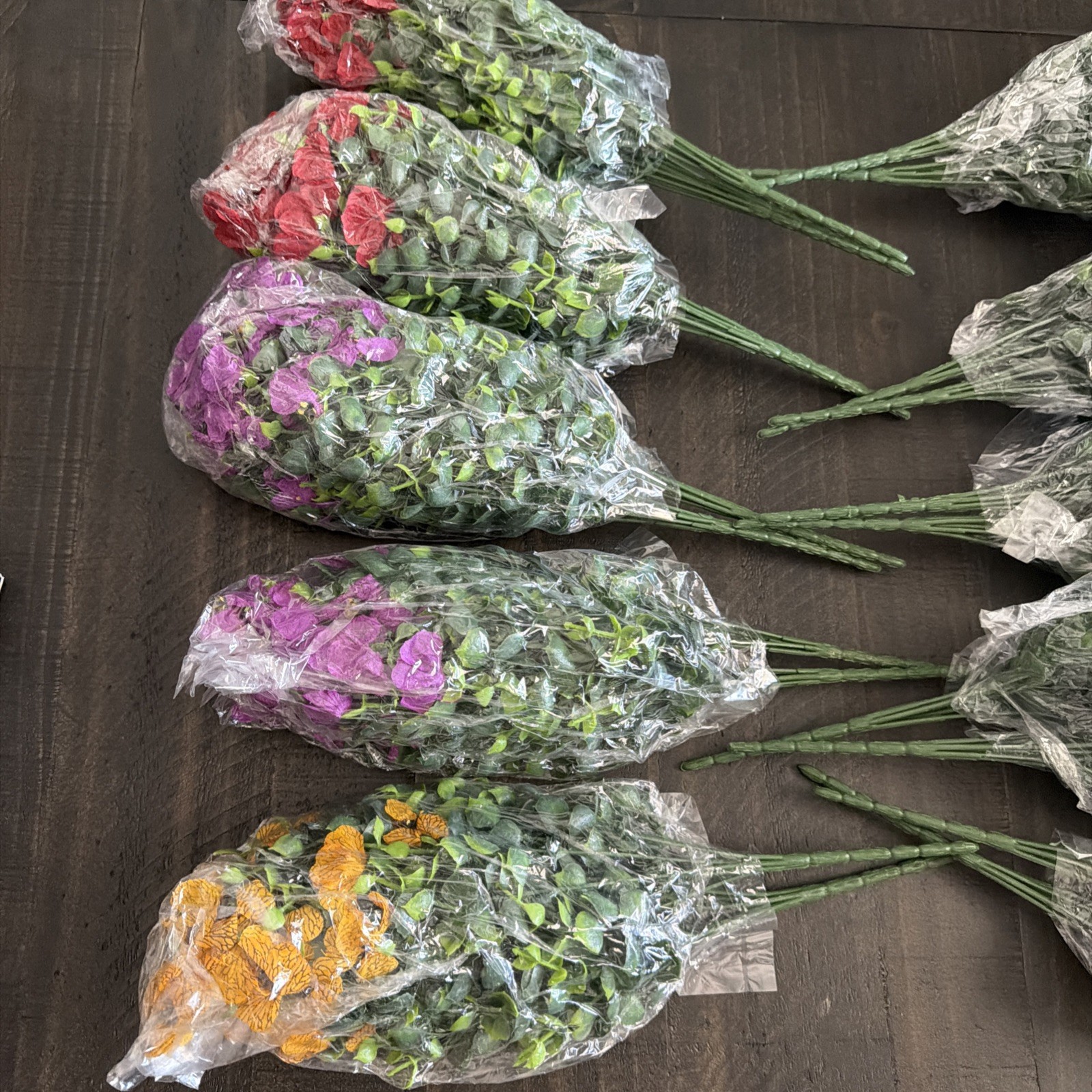 Artificial Flowers 20 Bundles Lnoicy Fake Decor Graden With Stakes 5 Colors NEW