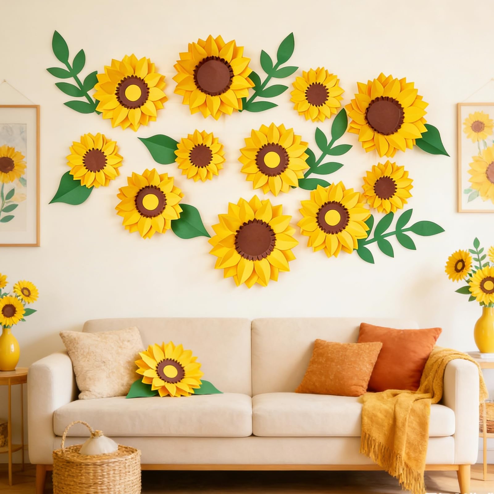 Sunflower Flower Decorations for Wall Giant Artificial Sunflowers Classroom D…