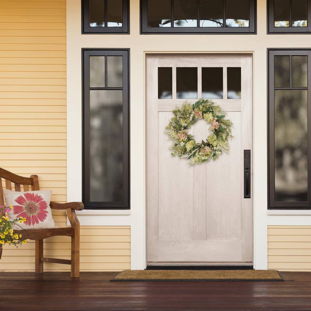 24 In. Artificial Hydrangea and Dogwood Floral Spring Wreath