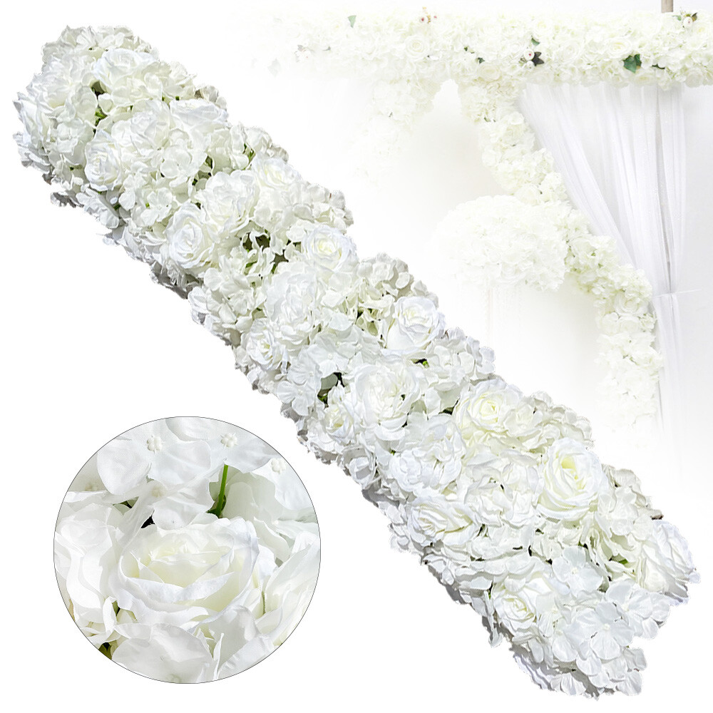 White Artificial Flowers for Home Party Wedding,Artificial Silk Flowers Row,HOT!
