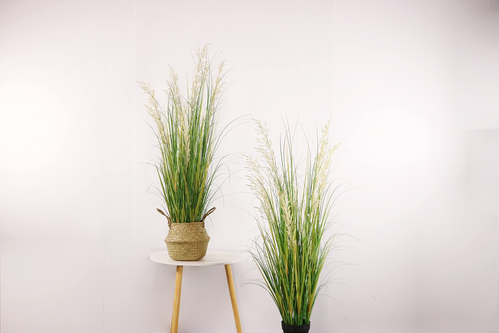 Artificial Plant, 47in Tall, 2pk Grass, Faux House Plant in Pot, Indoor Decor…