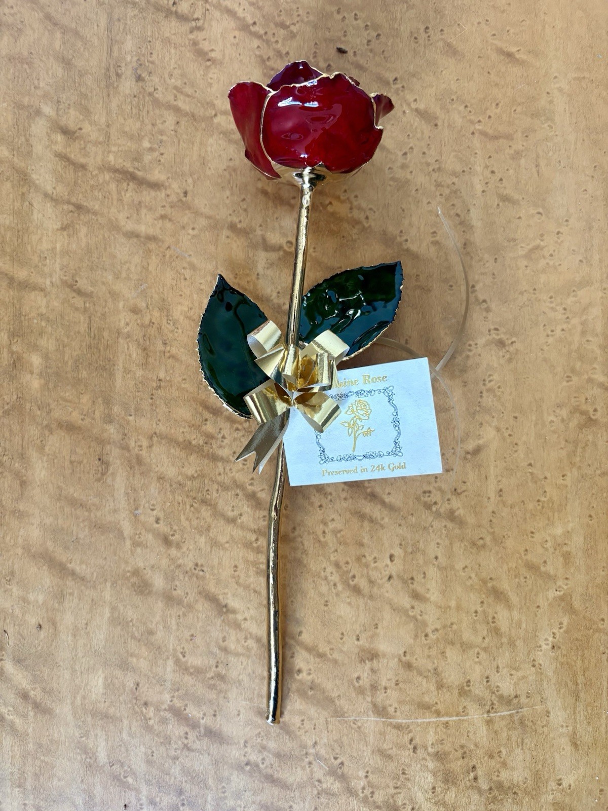 Genuine Rose Preserved and Dipped in 24k Gold