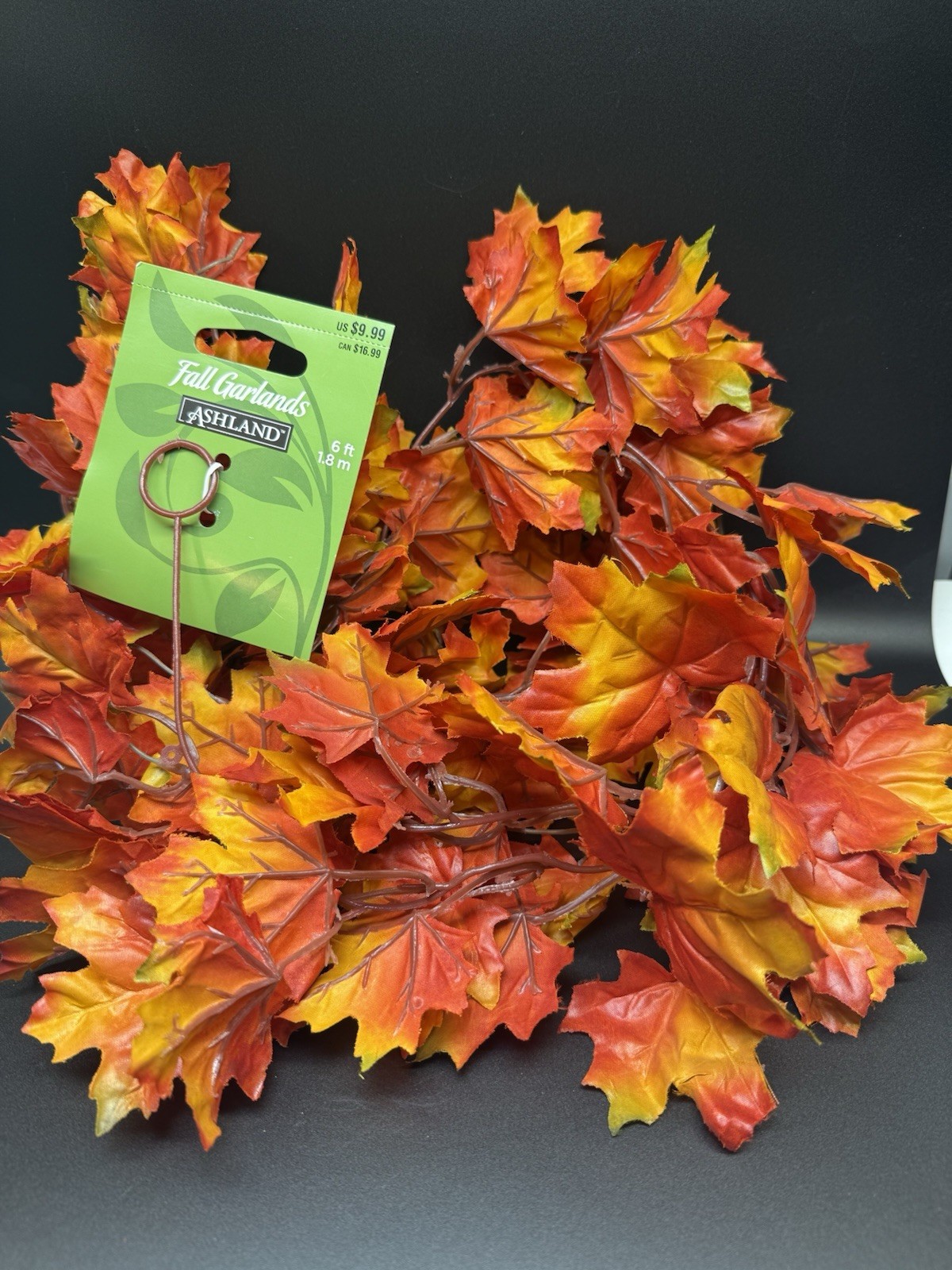 New With Tags Ashland Artificial Yellow Orange Maple Leaf Garland Fall Decor