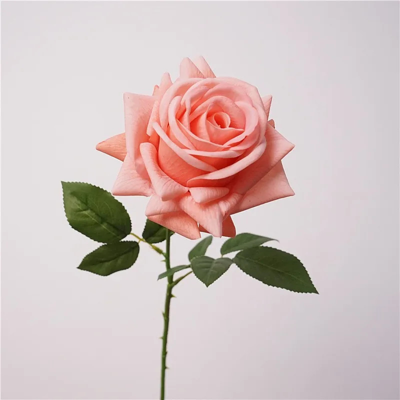 5Pc Moisturizing Real Touch Rose Flowers Artificial Mariage Decor Rose Bouquet W