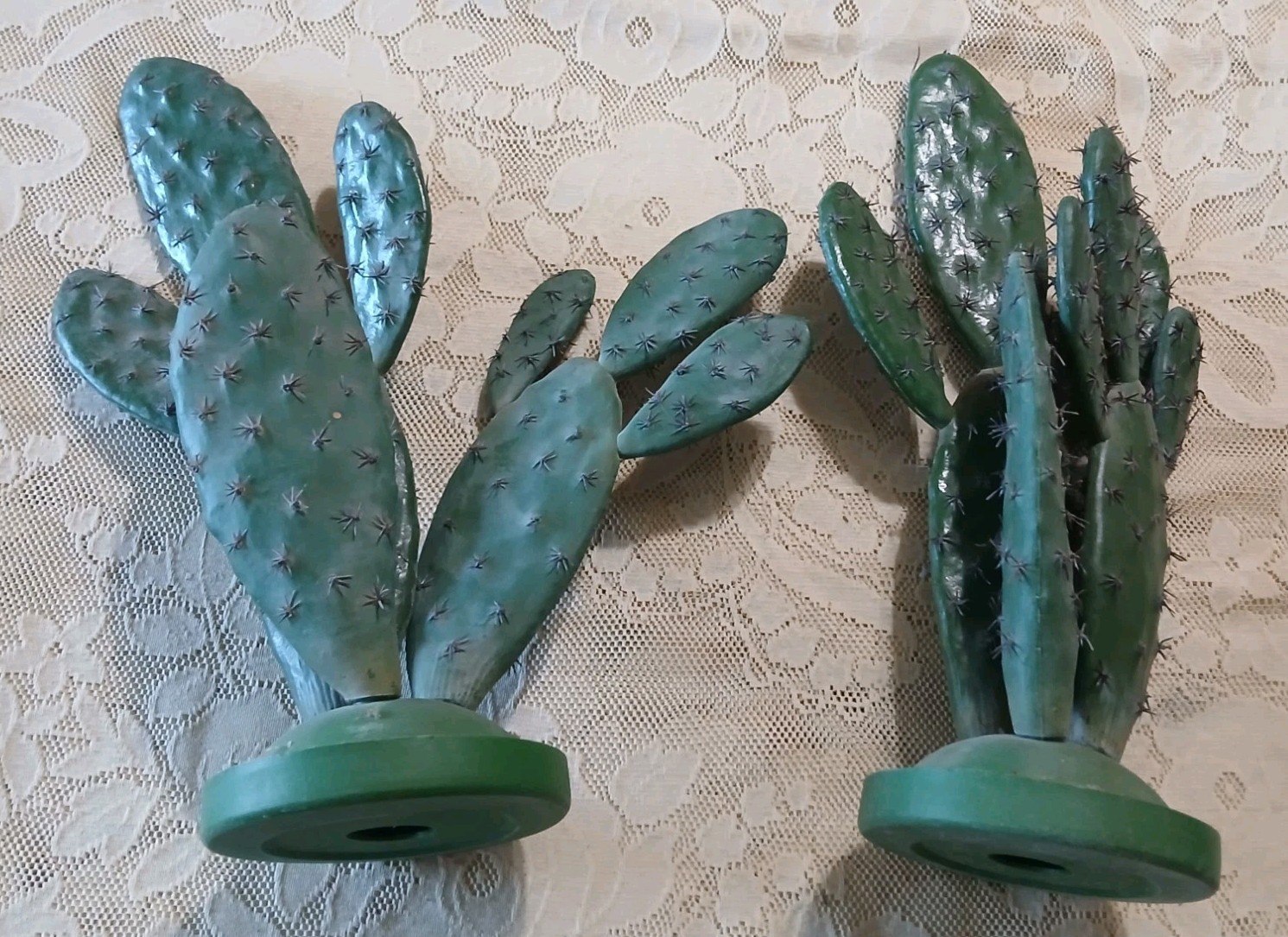 Artificial Cactus Plant 15 Inch Faux Desert Cacti Fake Plastic 70s 80s Vintage
