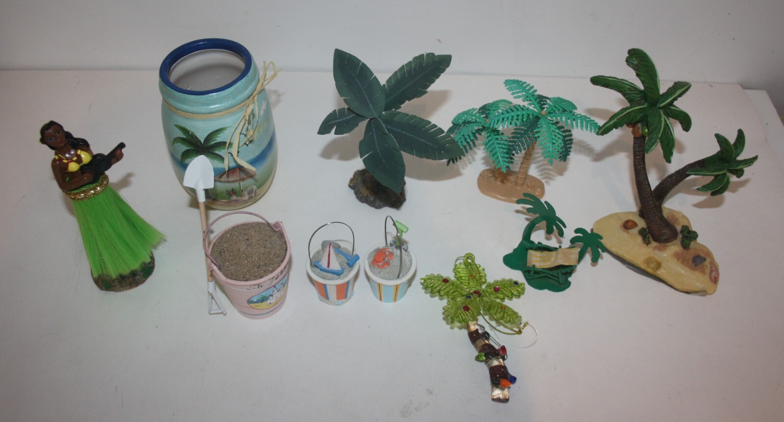Palm Tree Lot Beach Party Ornaments Vase Nautical Decor