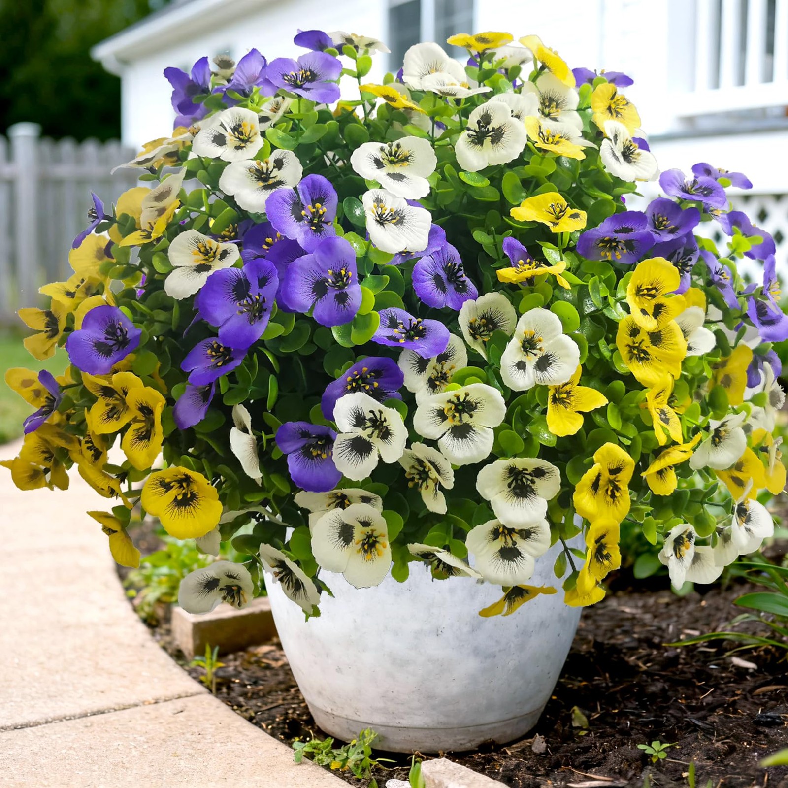 Artificial Faux Flowers for Outdoors Fake Plants Spring Summer Decor, 14 pcs …