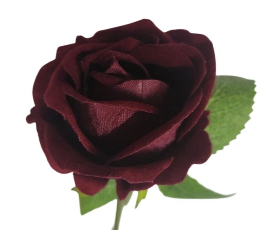 Burgundy Velvet Rose Stems Faux Roses Artificial Flowers Dark Red Roses Gothic D