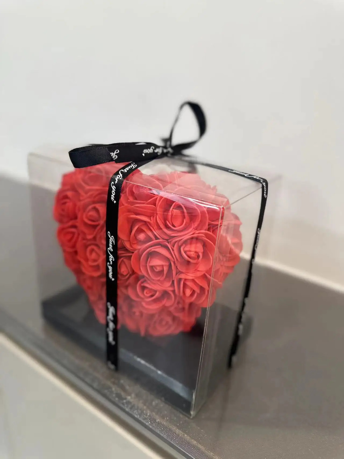 3D Artificial Flower Eternal Rose Heart with Gift Box Valentine’s Mother’s Day