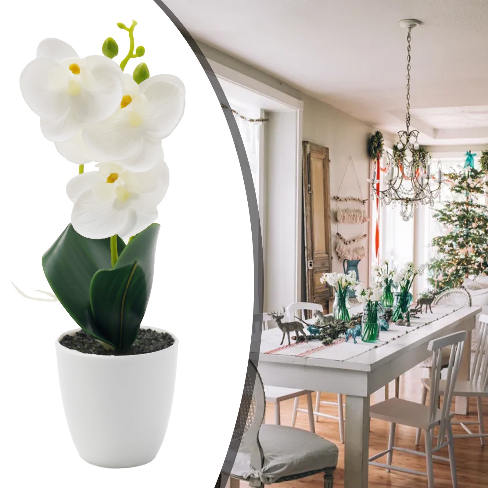 Silk Artificial Fake Orchid Flower Potted Plant Bonsai Party/Garden/Home Decor
