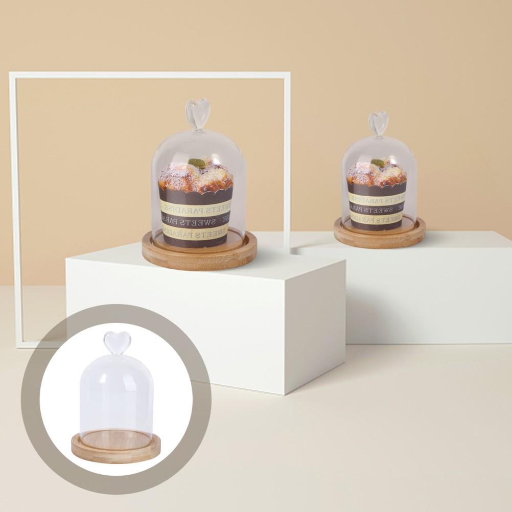 Display Dome with Base Glass Dome, Cloche Dried Flower Collect Decoration Frame
