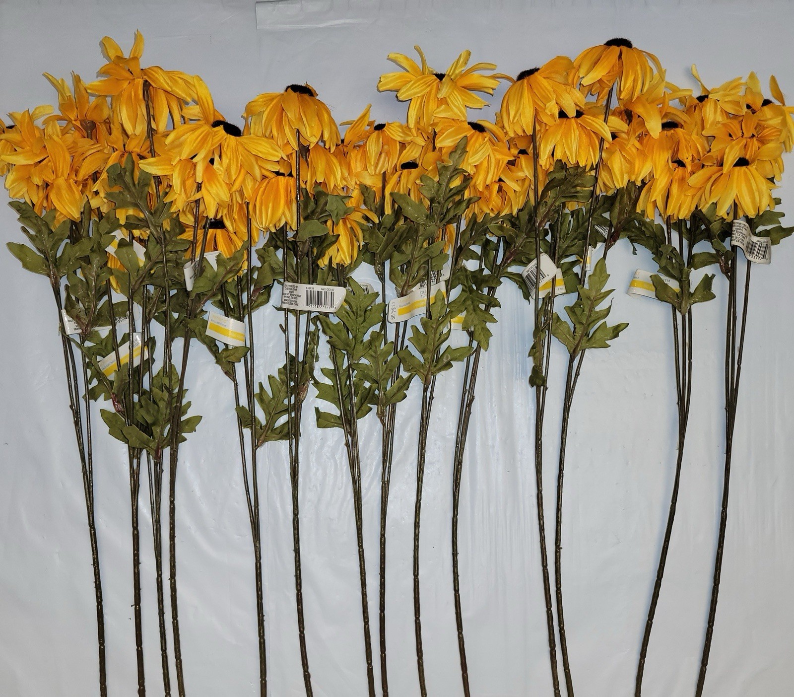 14 Ashland Faux Flowers Yellow Sunflower Lot Stems Picks Craft DIY Fall Harvest