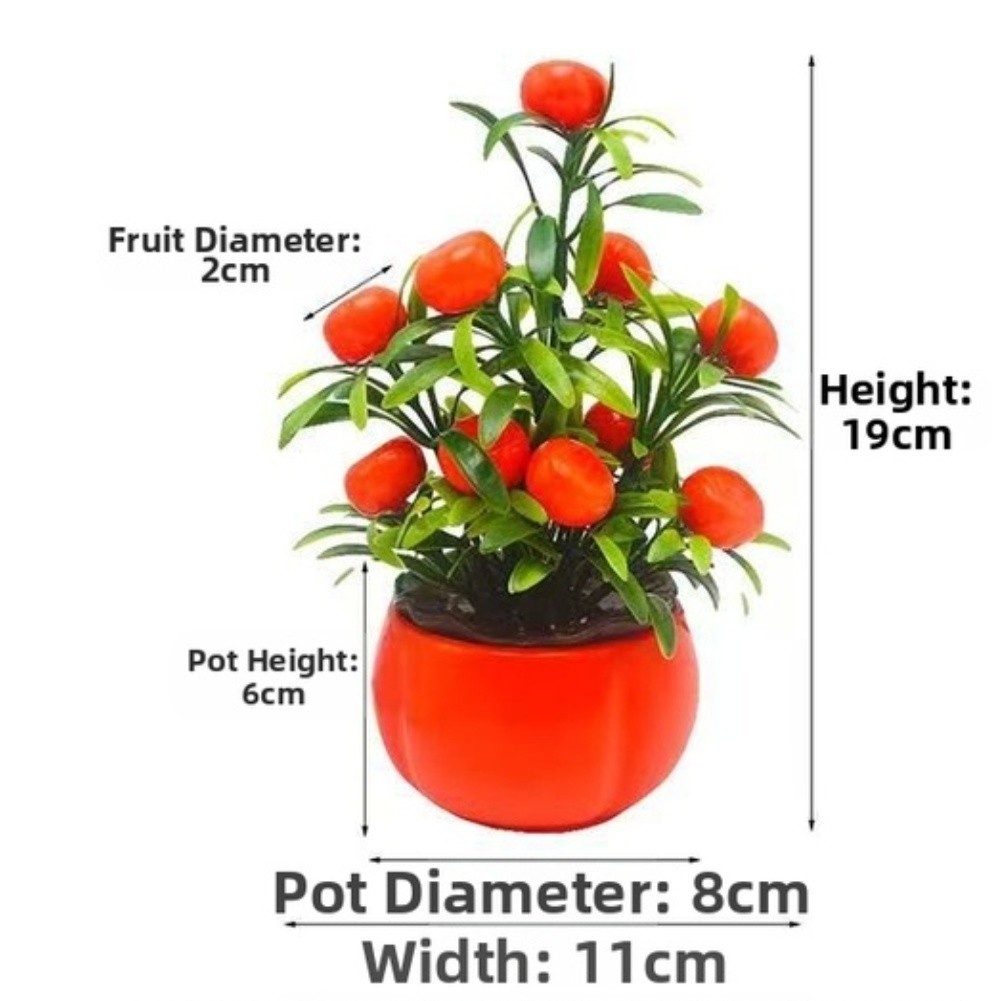 Small Artificial Lucky Fruit Tree Decoration for Shelf Table For Home Use