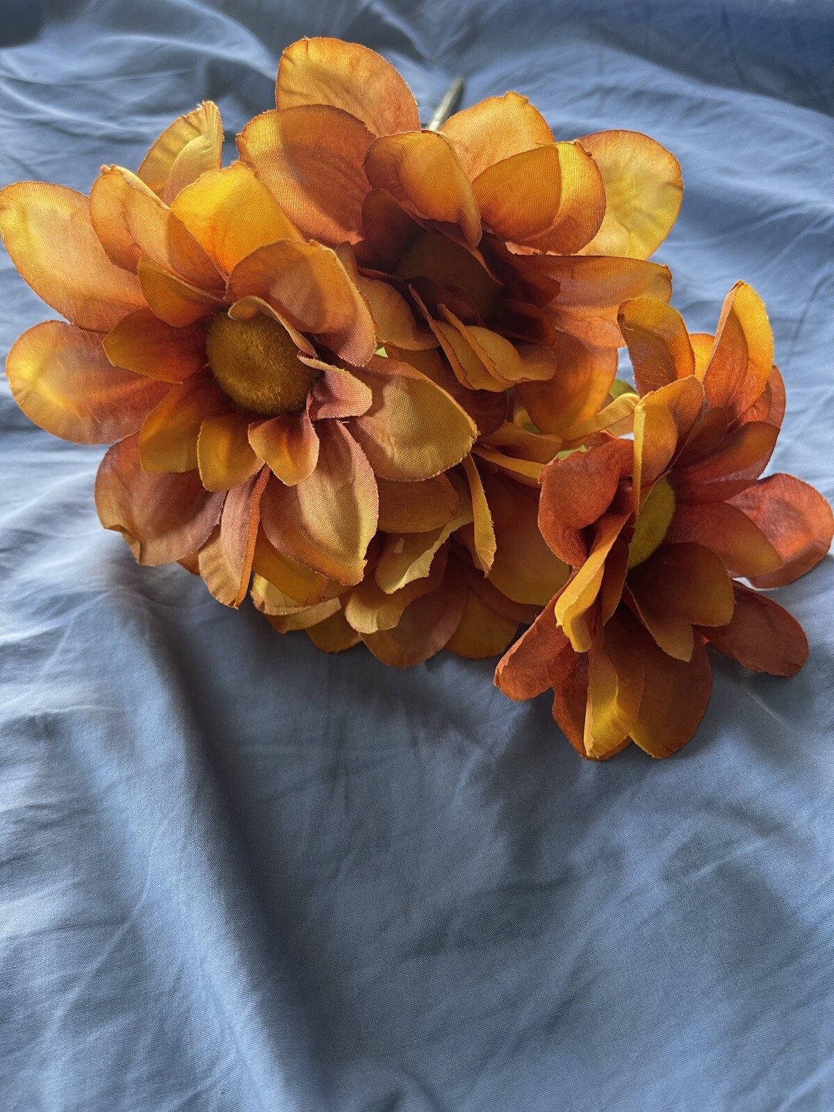 Yellow Artificial Faux Flower Bouquet 12in Used