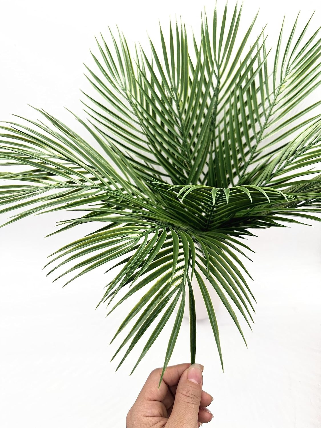 12 Stunning Artificial Palm Leaves – Perfect for Indoor & Outdoor Decoration