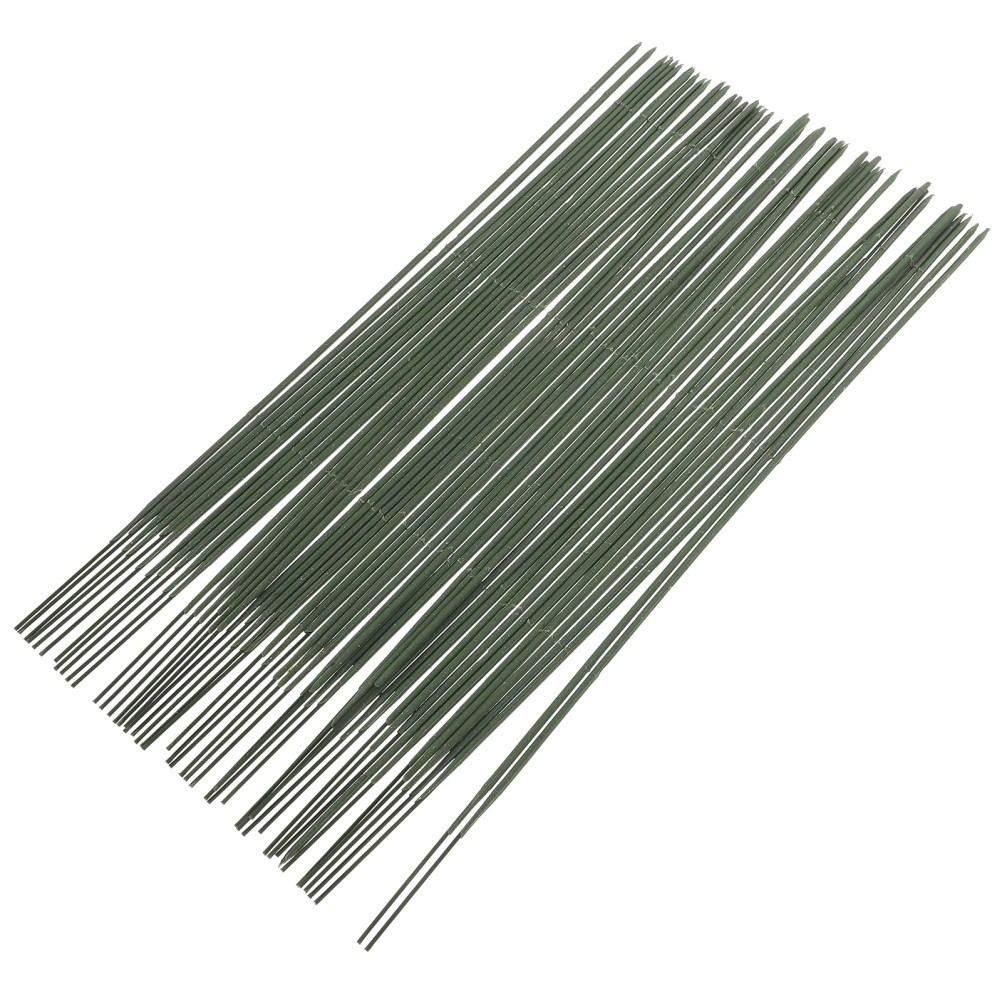 50Pcs Reusable Green Crafting Floral Wire Stems for Home and Wedding Decorations