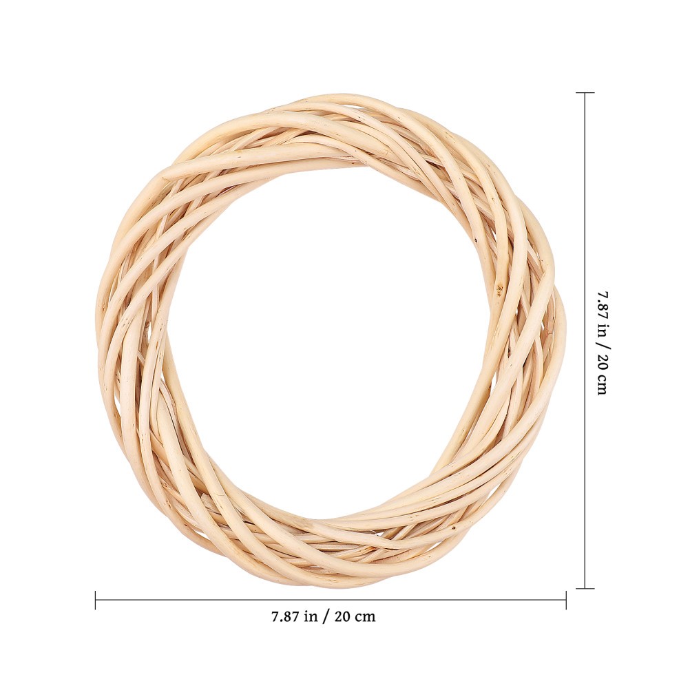 Circular Wooden Grapevine Wreath Vine Branch Twig Hanging Pendant Decor