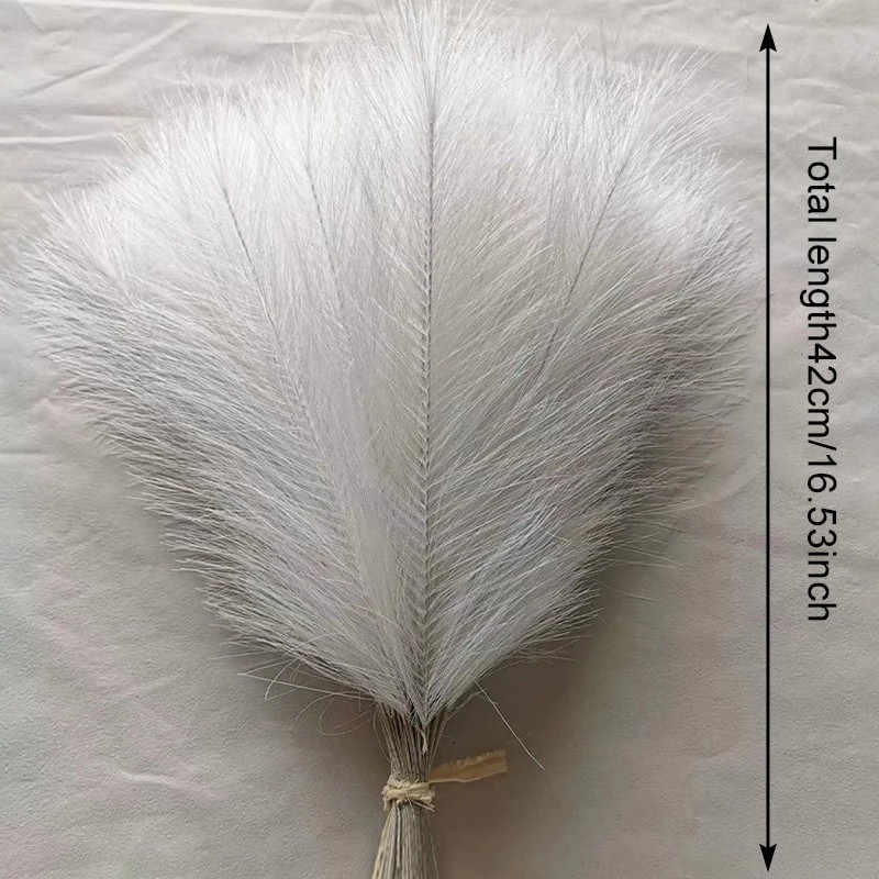 Fluffy Artificial Pampas Grass Bouquet Boho Fake Plant for Wedding Home Decor
