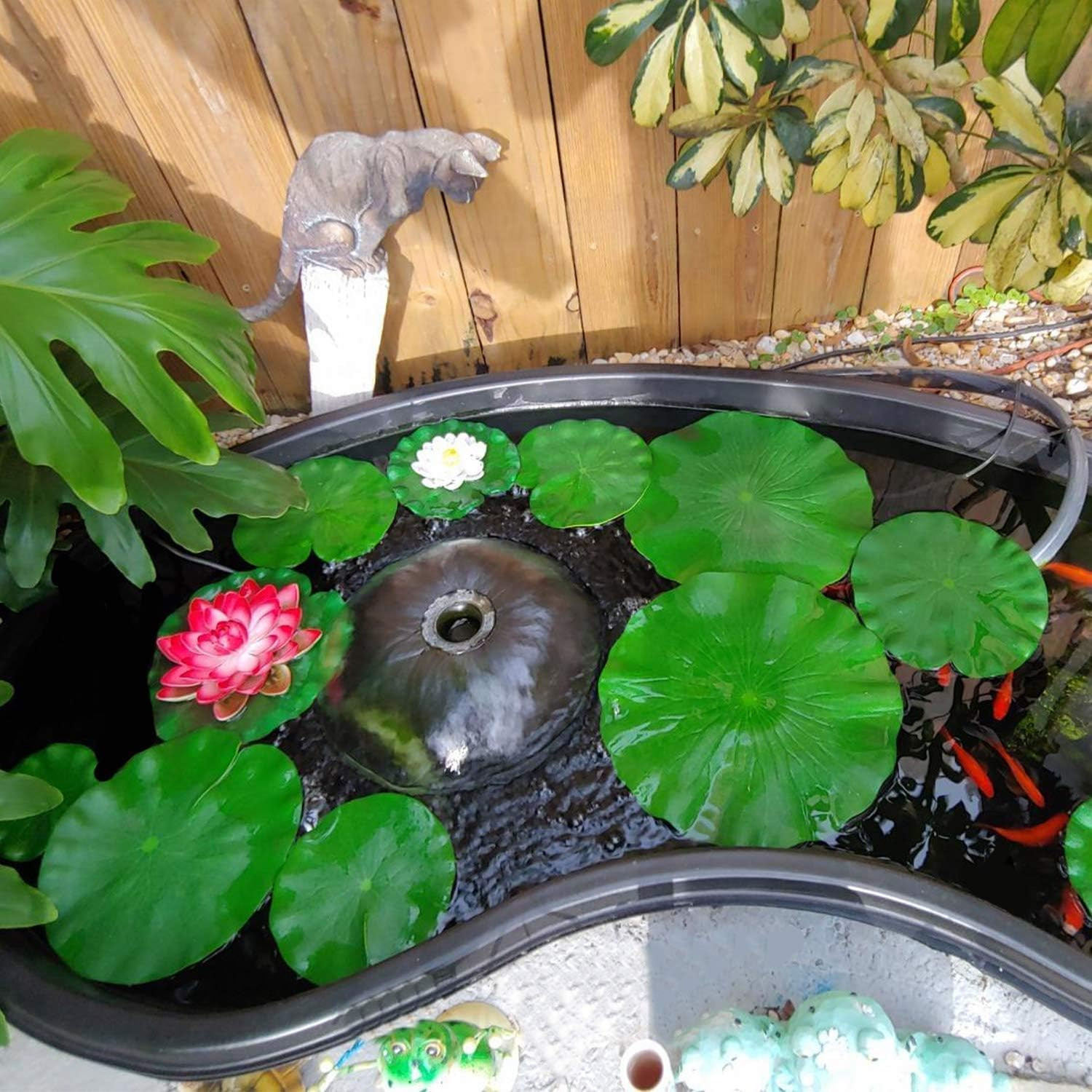 12 Pieces Realistic Lily Pads Leaves, Artificial Floating Foam Lotus Leaves