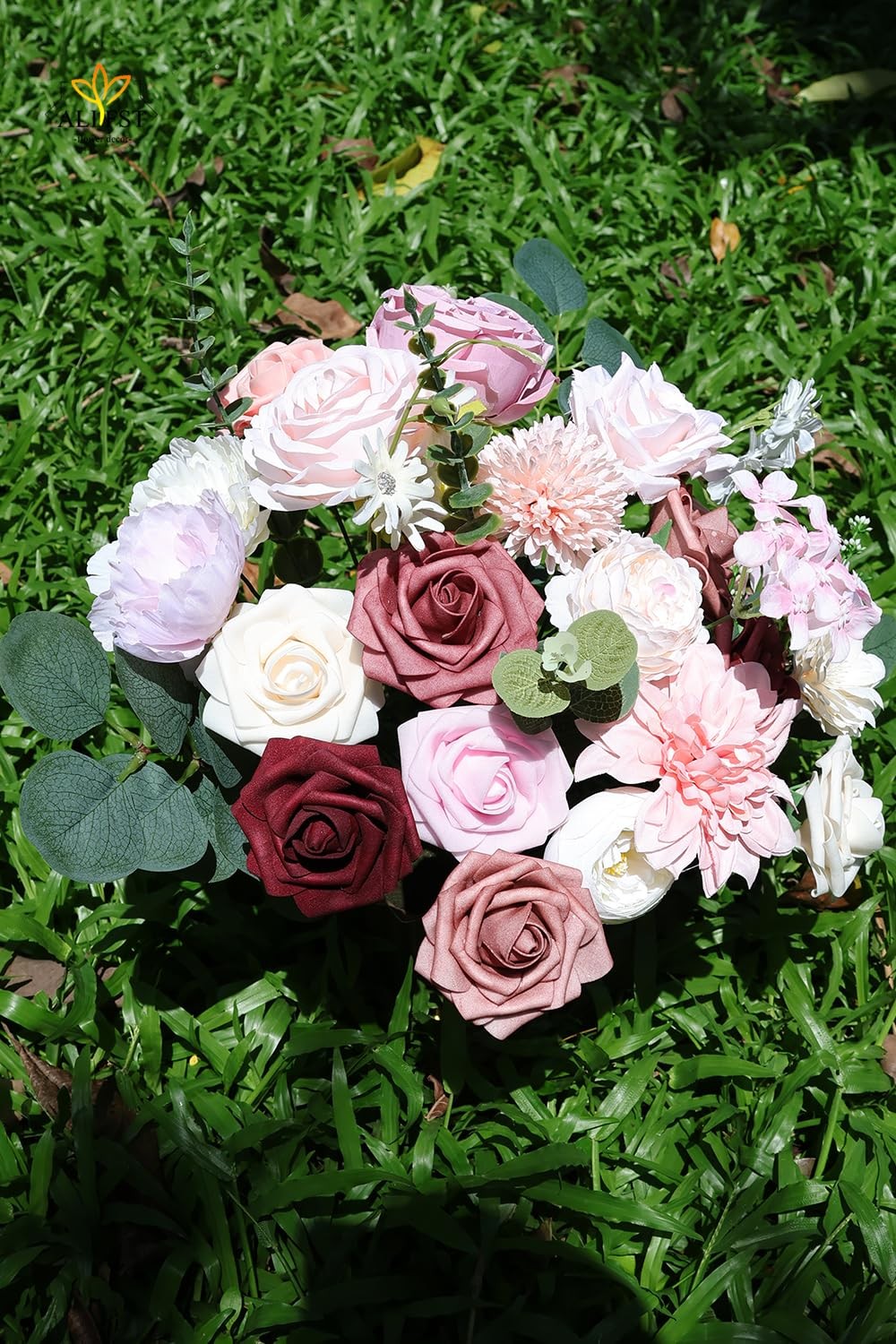 Dusty Pink Silk Roses Box Set, DIY Wedding, Bridal Bouquets, Centerpieces, Decor