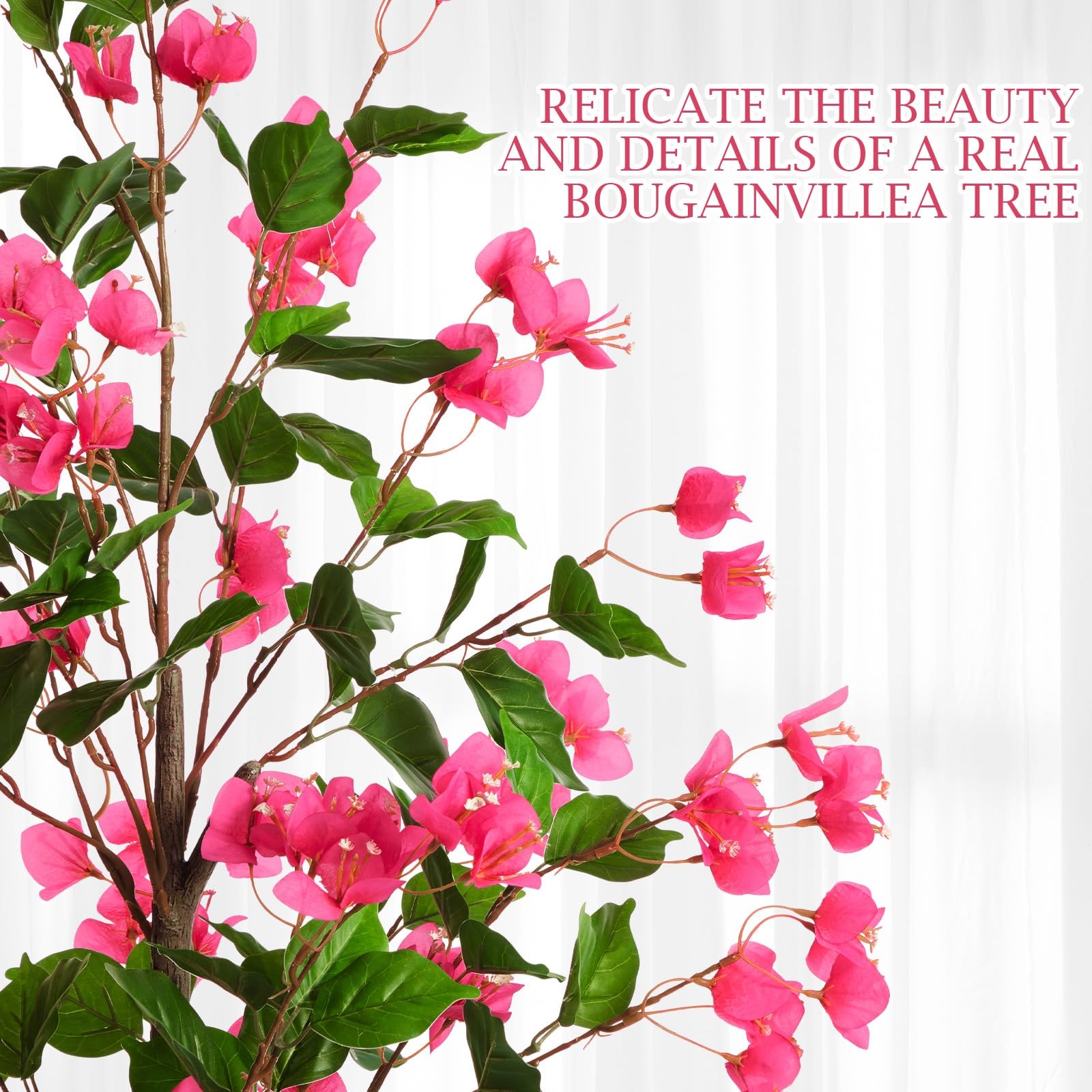 2 Pcs 5 FT Artificial Bougainvillea Trees Fake Bougainvillea Flowers Tree in …