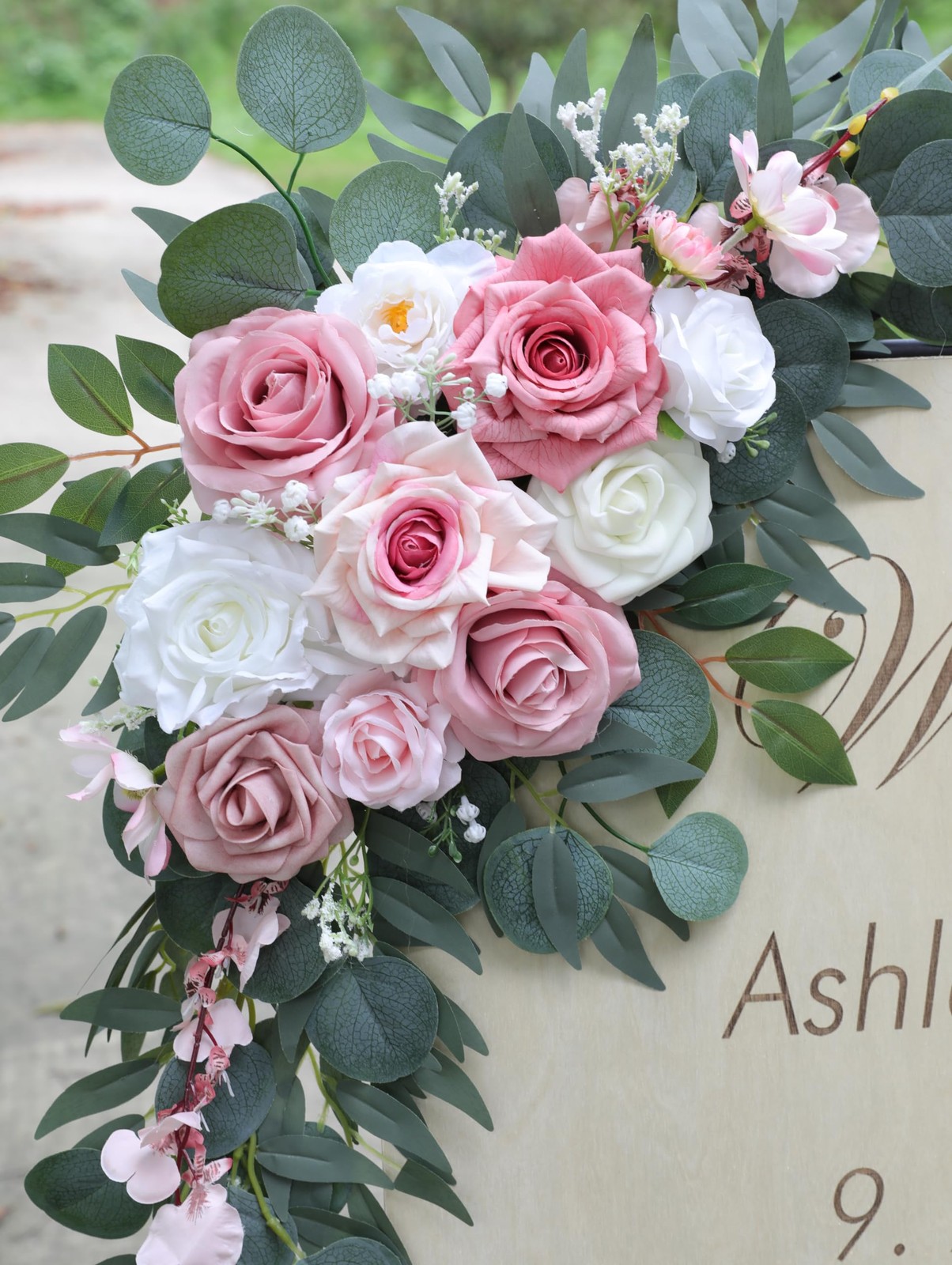 Artificial Wedding Arch Flowers (Pack of 2), Dusty Rose Wedding Flowers for W…