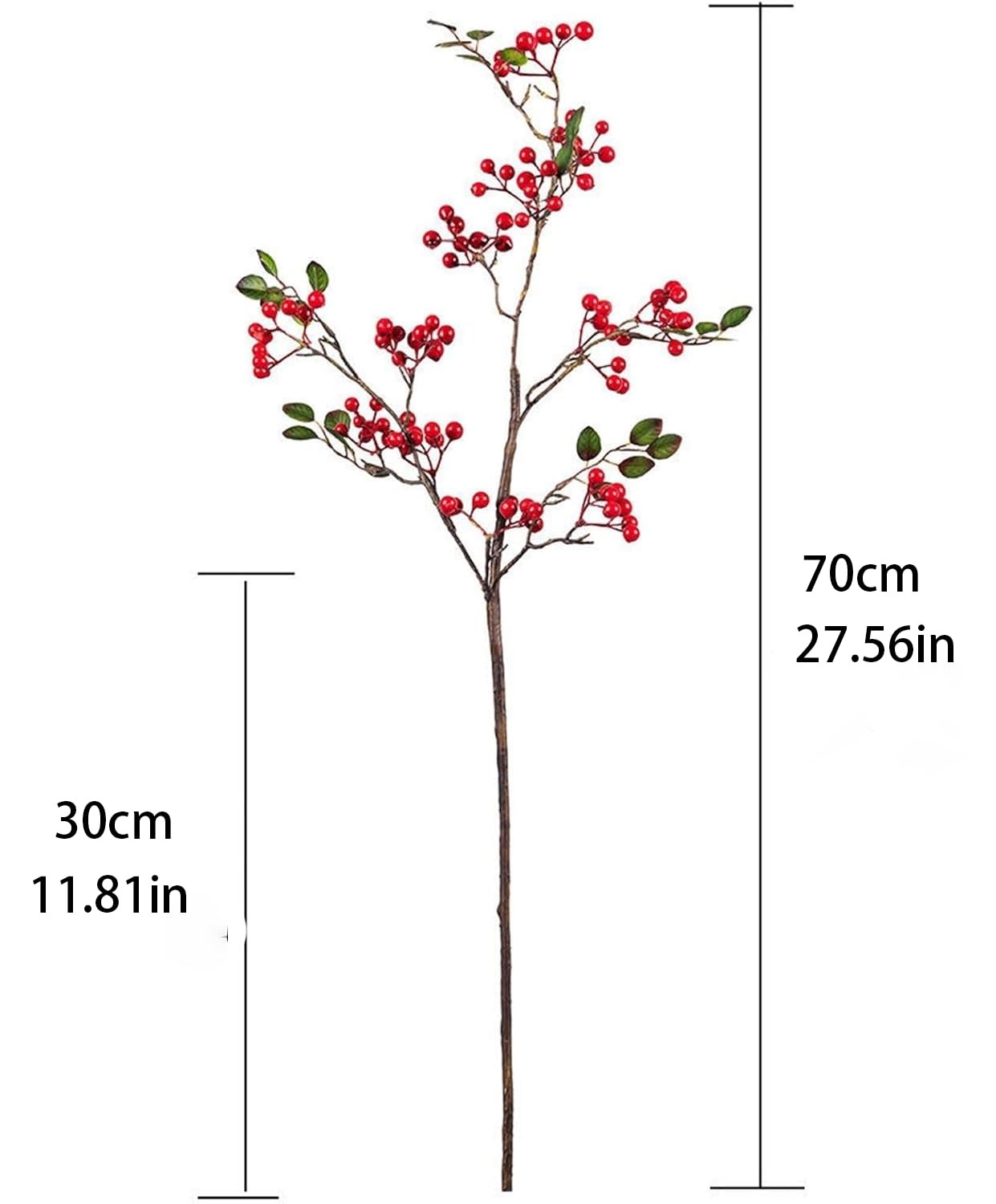 2-Pack 27.5 Inch Red Stems,Artificial Red Branches, Bendable Faux Branches wi…