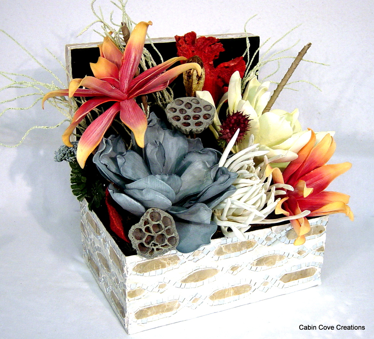 Coastal Floral Arrangement Centerpiece Exotic Tropical Beach Design LUXE