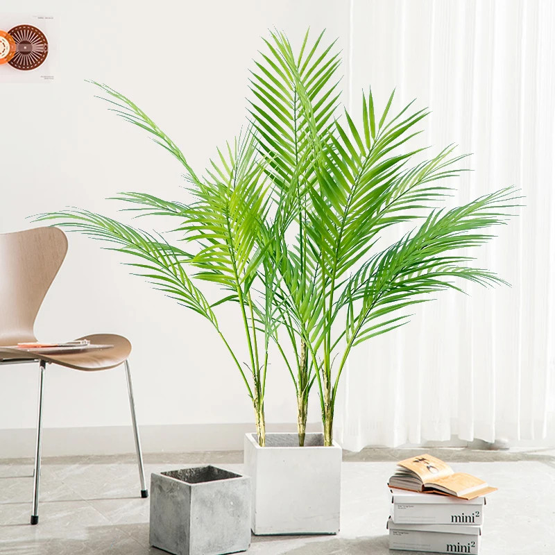 50-125CM Large Artificial Palm Tree Fake Monstera Plant Faux Fern Plant Leaves