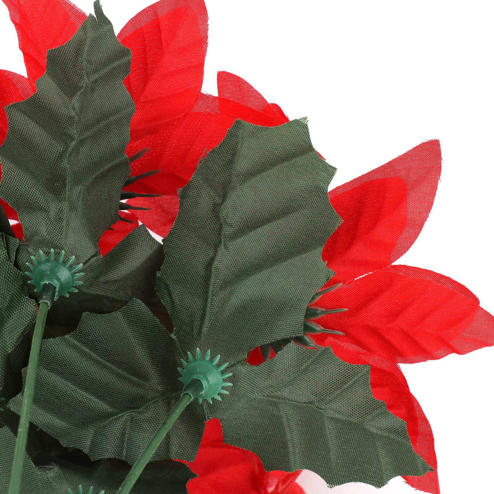 6 Branches Red Poinsettia 37cm Artificial Christmas Flower Decor