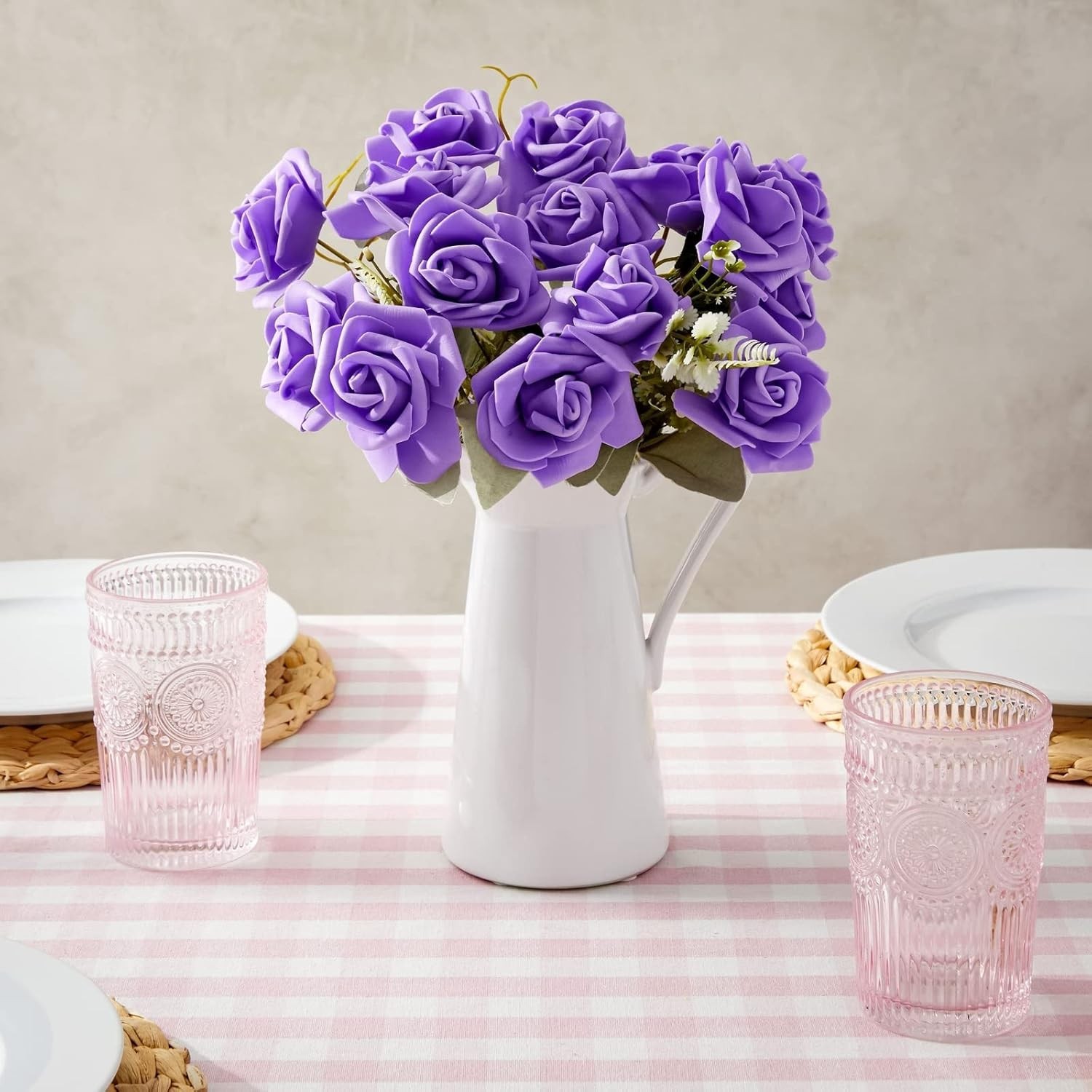 Maintenance-Free Stemless Artificial Roses – 100-Piece Set for Home and Events