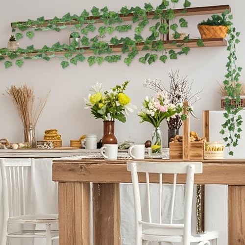 12 Pack Artificial Ivy Garland, 84 Ft Fake Vines Hanging Plants for Room Decor,